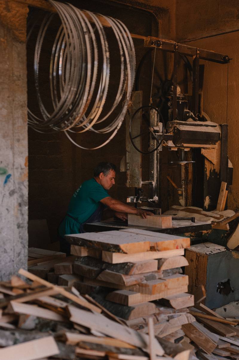 Workers beginning their day at familiar stations