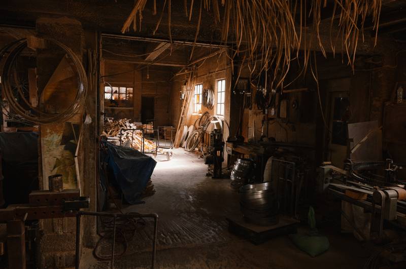 The main workshop floor during morning operations